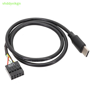 Vhdd USB C 型轉 9Pin USB 電纜用於電腦主板轉 USBC 副屏 PC 液晶屏 9Pin USB 電纜適