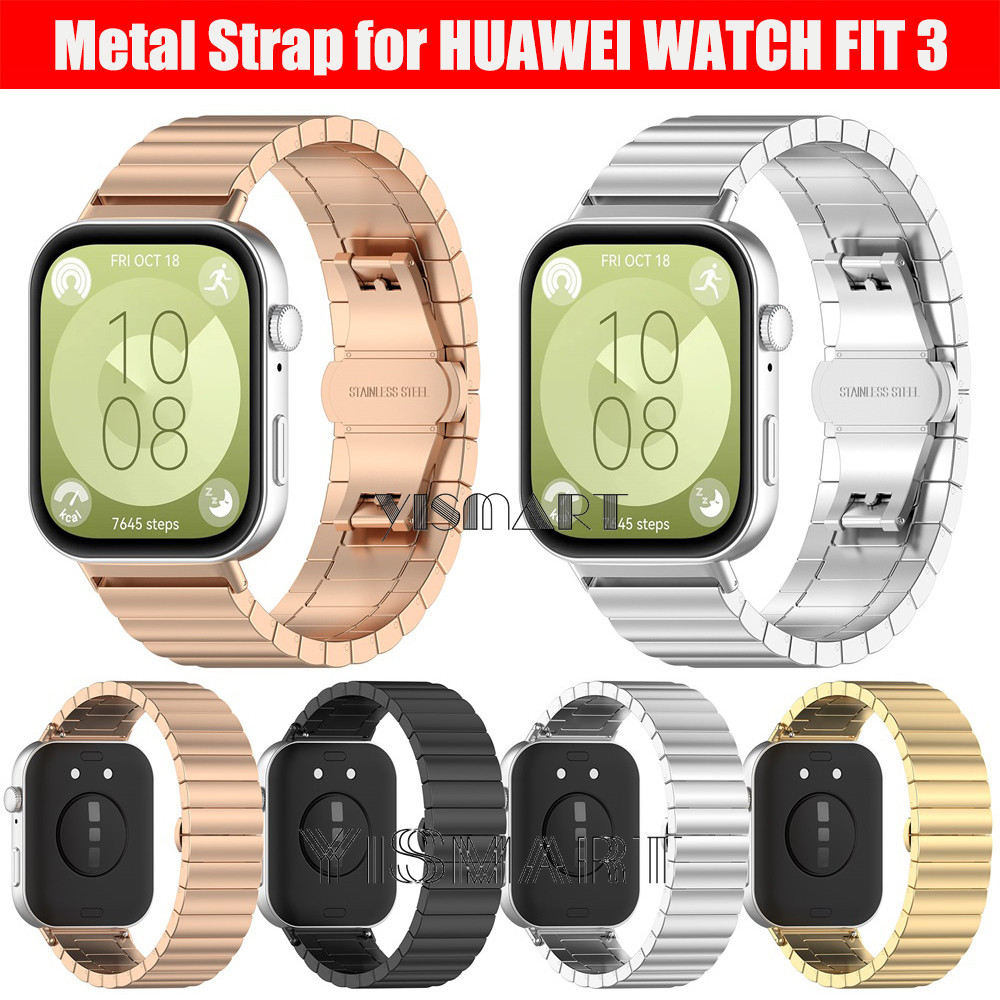 Huawei Watch FIT 3 金屬替換錶帶華為手錶 Fit3 手鍊腕帶不銹鋼錶帶