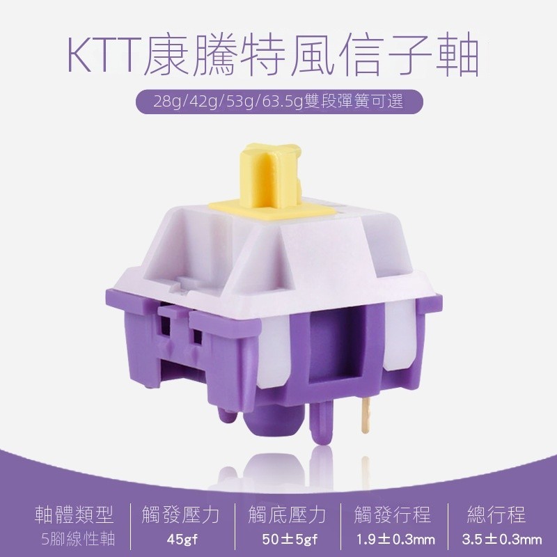 台灣出貨 KTT康騰特 風信子軸 機械鍵軸 軸心 軸體 5腳線性軸 杜邦精潤 HIFI聲優軸 麻將音 DIY 客制化