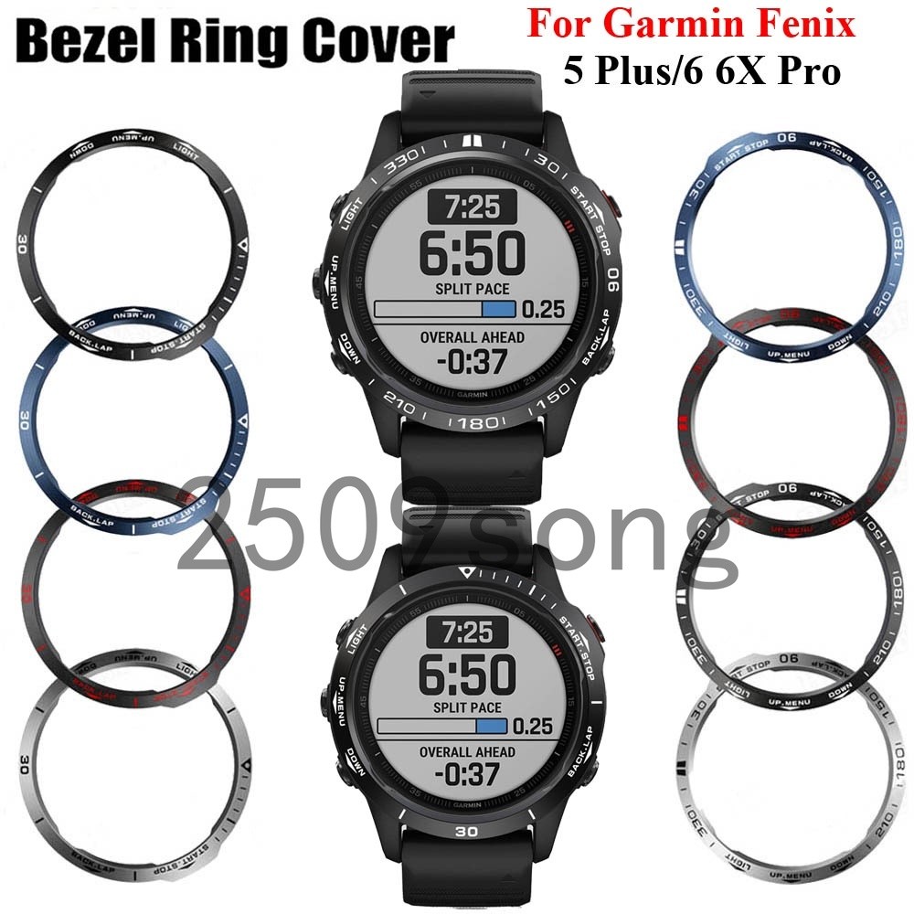 適用於佳明Garmin Fenix 7 6 6X Pro 5 Plus Sapphire錶圈保護套金屬刻度圈環防刮保護圈