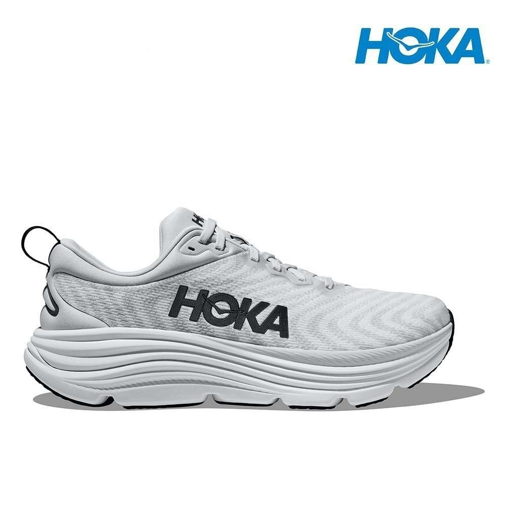 Hoka 男士 Gaviota 5 寬跑鞋-Nimbus 雲/鋼羊毛