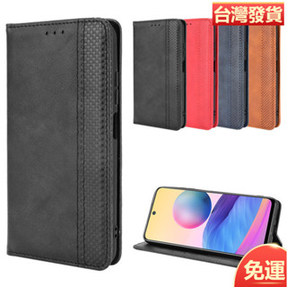 日本書本式側掀皮套 小米Redmi Note 10T 5G手機殼紅米Note10 5G手機皮套磁吸翻蓋保護套素面手機殼