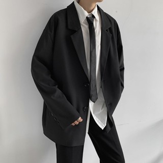 ⭐Kalonice⭐男士西裝外套，新款上市，男士休閒西裝外套，寬鬆韓版潮流薄款西服，潮流休閒西服，帥氣修身西服
