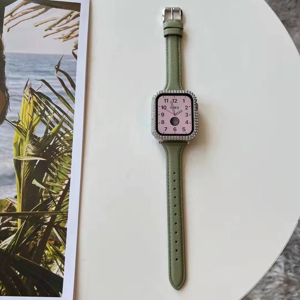 【特價】酪梨綠小蠻腰適用iwatch7蘋果手錶帶654321代SE小眾潮ins風男女錶帶