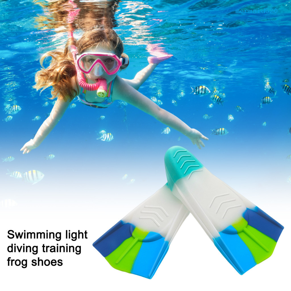 【攀登者】AMZ矽膠腳蹼男女自由泳蛙泳矽膠短腳蹼兒童游泳輕便潛水訓練蛙鞋