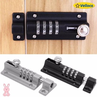 VELLOCA1組合鎖緊螺栓,加厚鋅合金4位組合螺栓,有用的固體安全推拉門密碼鎖用於棚門圍欄