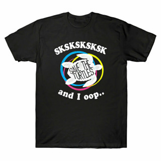 短款 I 男士棉質和 T 恤 Oop.. 袖子 T 恤 Save Sksksk Turtles