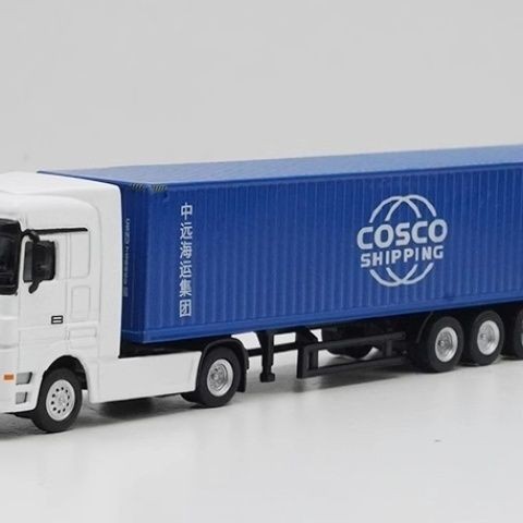 1:87 賓士 COSCO SHIPPING中遠海運 貨櫃運輸卡車模型