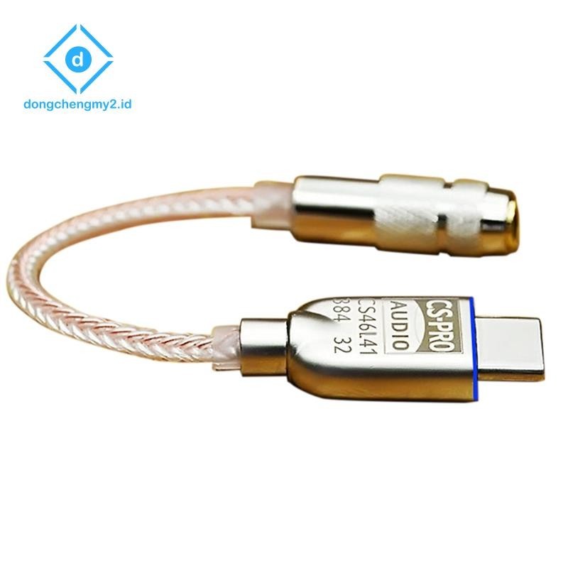 [dongchengmy2]Type-C轉3.5mm Hifi數字耳機放大器cs46l41芯片解碼dac音頻轉接線適用於