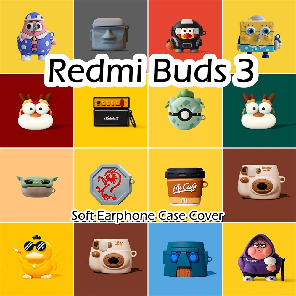 【有貨】適用於 Redmi Buds 3 Case 趣味卡通系列軟矽膠耳機套外殼保護套 NO.2