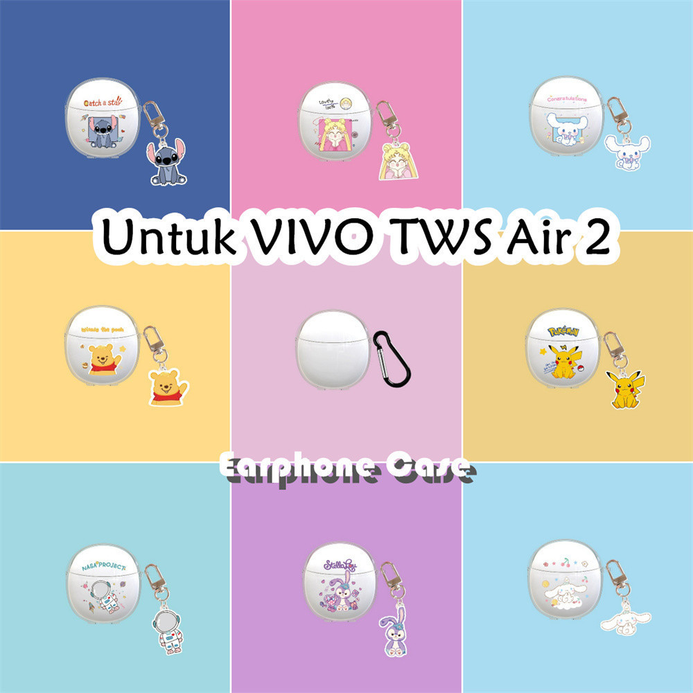 適用於 VIVO TWS Air 2 Case 創意卡通透明皮卡丘軟矽膠耳機套