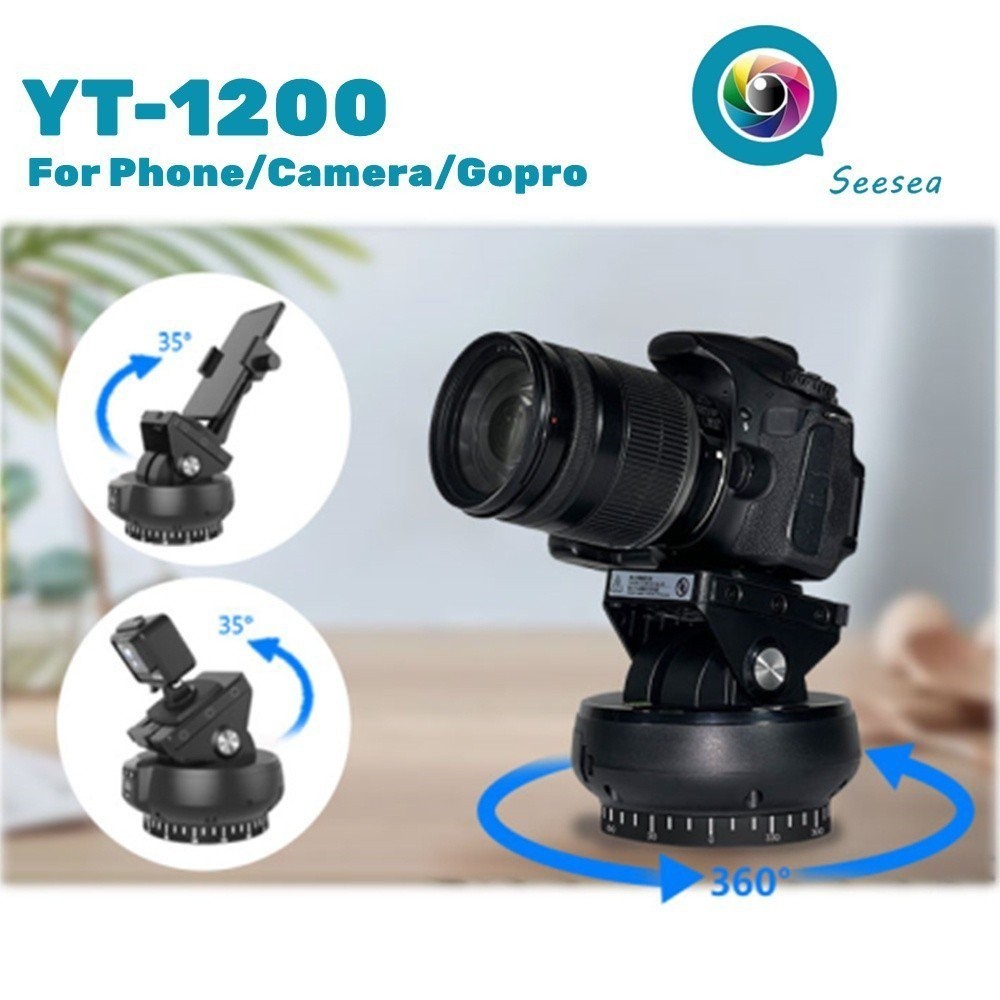 【In stock】新品YT-1200自動電動雲臺360º全景穩定器 適用於手機相機GoPro VS 致峰YT-1000