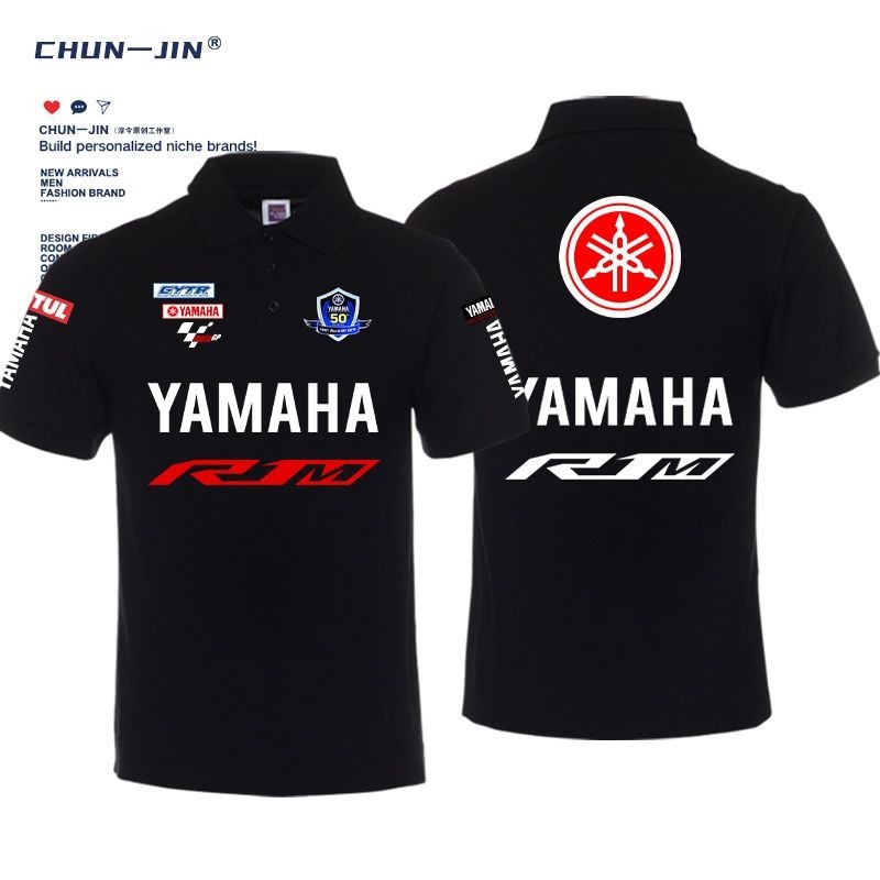 YAMAHA r1m MotoGP機車隊訂製POLO襯衫R1 R3 R6 R15 MT05戶外騎行短袖