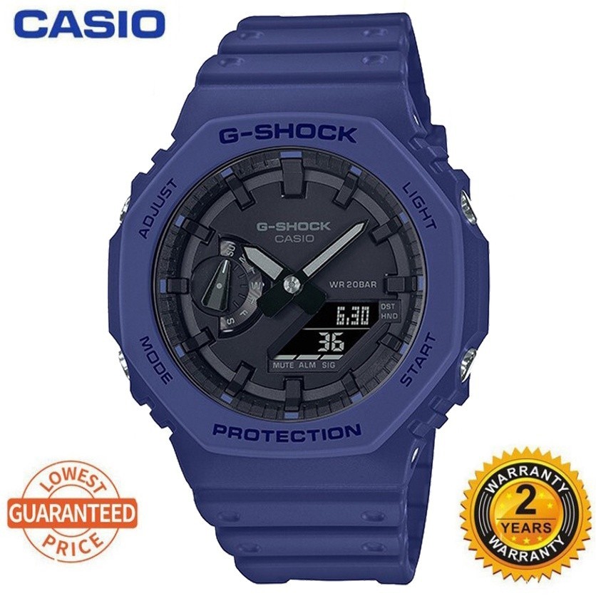 G-Shock GA2100腕錶男士運動石英錶防水腕錶GA-2100-2A Jam Tangan Lelaki Wani