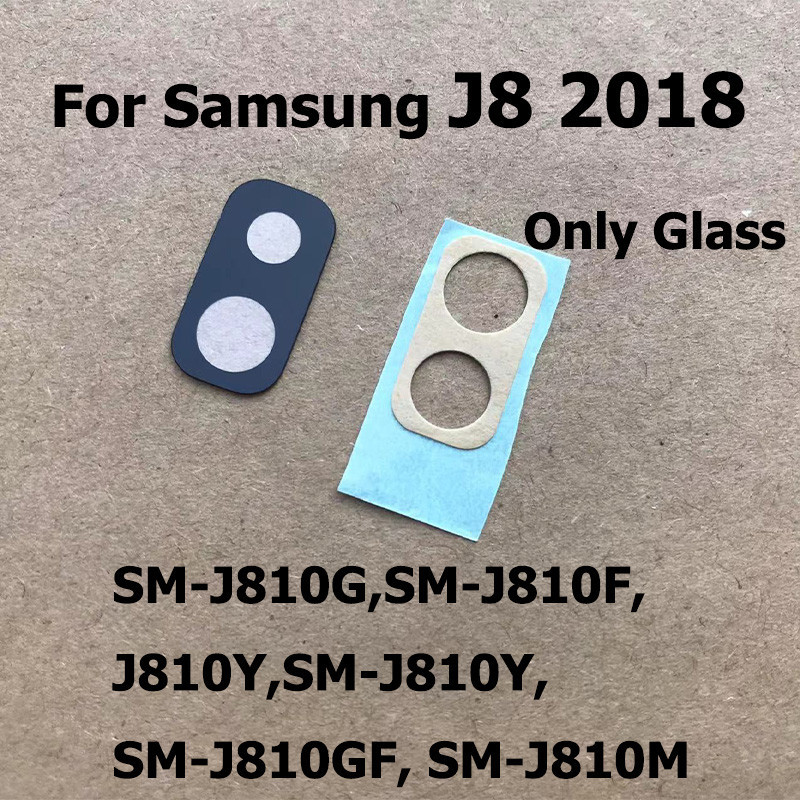 SAMSUNG 適用於三星 Galaxy J8 2018 後置攝像頭玻璃鏡頭蓋更換帶不干膠貼紙 SM-J810G SM-