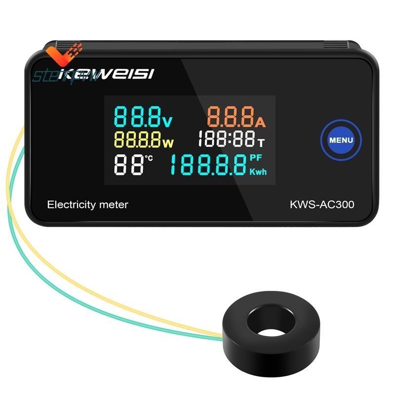 Keweisi,kws-ac300 數字電壓表 AC 50-300V 電壓 45-65Hz 功率電能表 LED 功率表