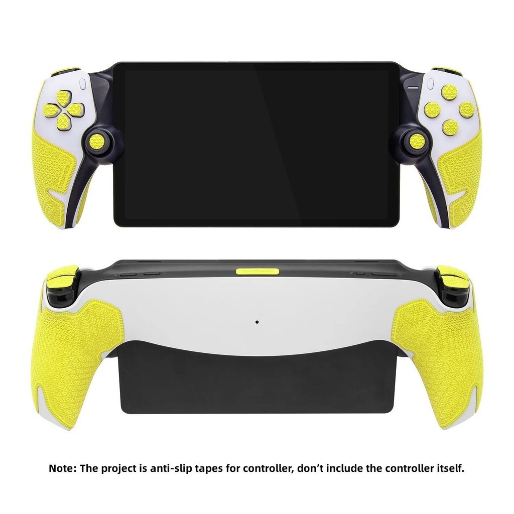 黃色 TALONGAMES 控制器手柄兼容 PlayStation Portal、防滑、按鈕、PS5 門戶手柄的紋理皮膚