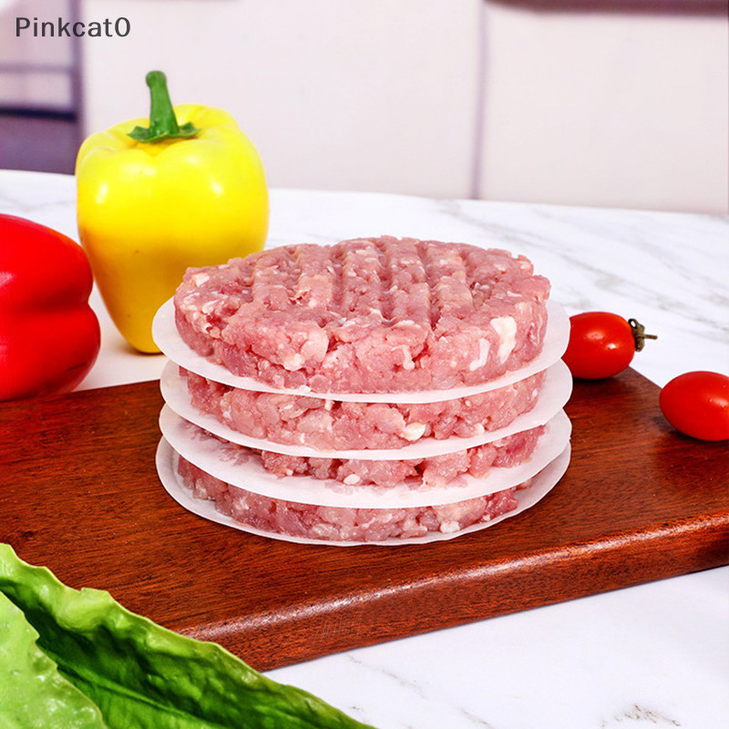 Pinkcat0 100 片漢堡肉餅紙 Wd 漢堡肉餅紙,用於漢堡肉餅的分離冷凍壓餅 TW