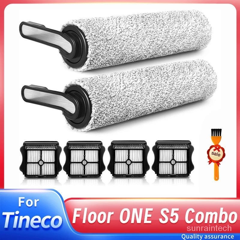 適用於 Tineco Floor ONE S5 Combo 智能乾濕兩用吸塵器配件刷輥和 HEPA 過濾器更換備件