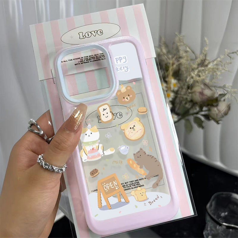 新款麵包貓咪適用於蘋果14手機殼iPhone15透明11可愛13軟12顏值78