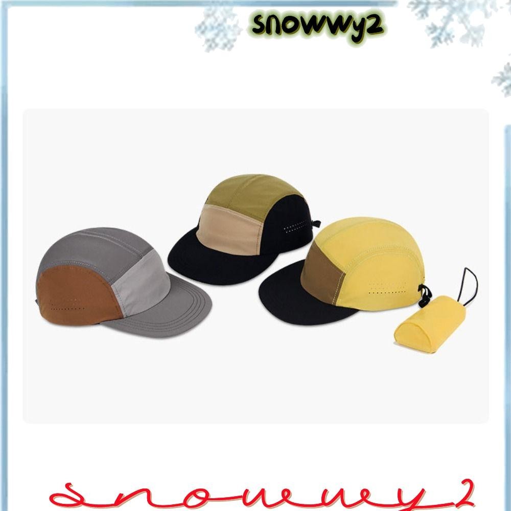 SNOWWY2棒球帽,對比色薄五件套瓶蓋,復古快乾可折疊帶儲物袋防曬帽男人女人