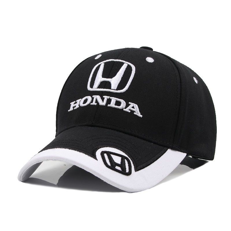 HONDA標誌棒球帽 賽車運動帽子 車迷F1帽子 戶外運動防晒鴨舌帽
