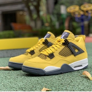 高品質 Air Jordan 4 復古照明黃色 Thunder Aj4 籃球鞋