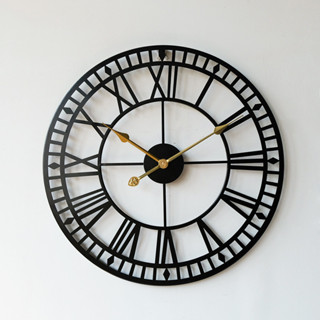簡約客廳掛鐘復古鐵藝創意diy鐘錶石英鐘