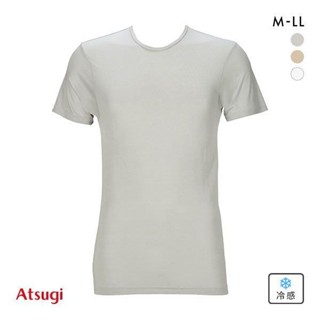 日本厚木ATSUGI男士內衣透氣夏季涼感圓領白色打底短袖T恤上衣(A56M10040)(日本直郵)1