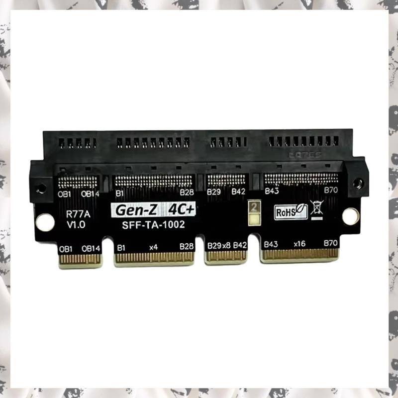 (E X D K)PCIe5.0 X16 轉 Gen-Z 4C+ 適配卡 EDSFF 4C+ 凸起測試和保護卡支持 Ge