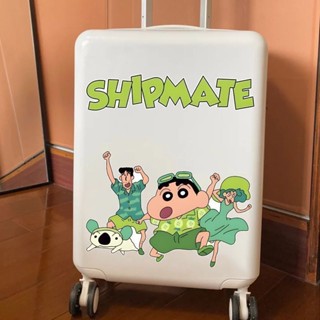 【NEW】【環保材質】可愛大張蠟筆小新行李箱貼紙拉桿箱旅行箱貼房間宿舍裝飾貼畫防水