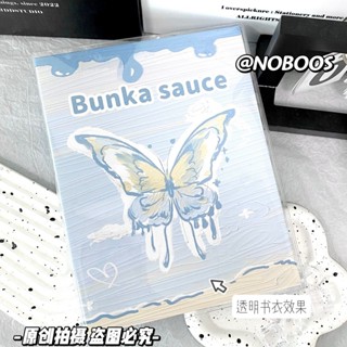 【特價】【店鋪熱銷】ins油畫蝴蝶卡冊夏日風治癒紅色A5四宮格追星小卡拍立得收納相簿 學校周邊 學生文具用品