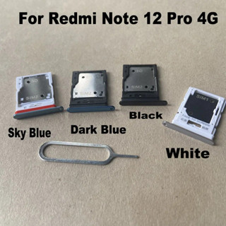 全新適用於小米紅米 Note 12 Pro 4G Sim 卡託盤插槽支架插座適配器連接器維修零件更換