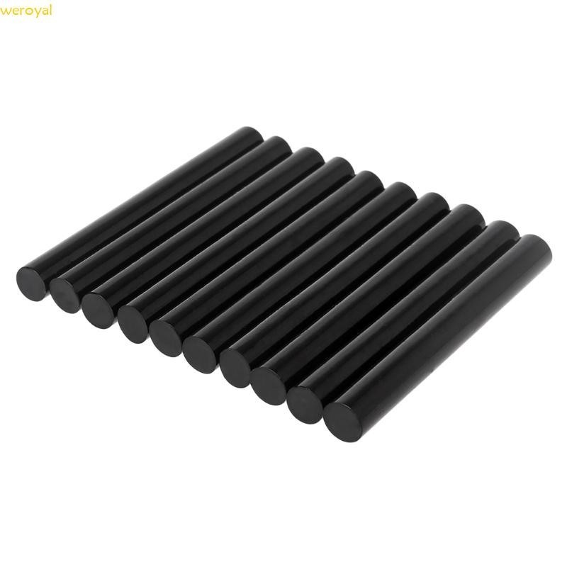 Weroyal 10 件熱熔膠棒黑色粘合劑 11 毫米用於 DIY 工藝玩具維修工具