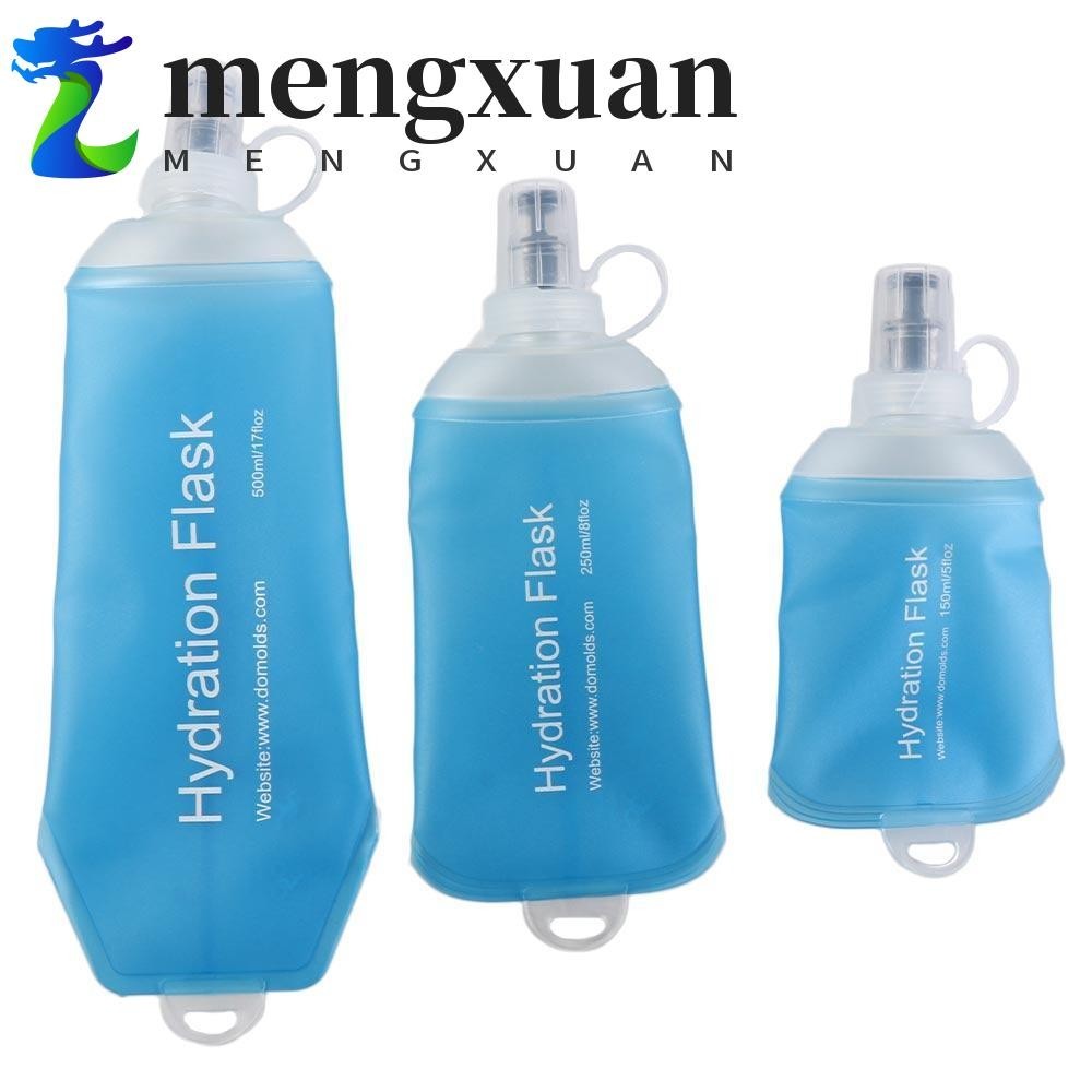 MENGXUAN可折疊水瓶,TPU水袋折疊水瓶,軟燒瓶藍色水合包500毫升250毫升150毫升