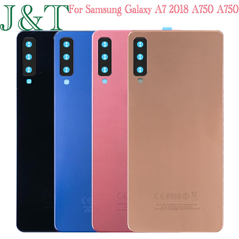 SAMSUNG 全新適用於三星 Galaxy A7 2018 A750 A750F A750FN 電池後蓋玻璃面板 A7