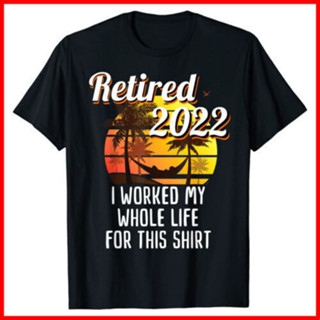 Palmtree Sunset Funny Retirement 2022 男式和黑色 T 恤