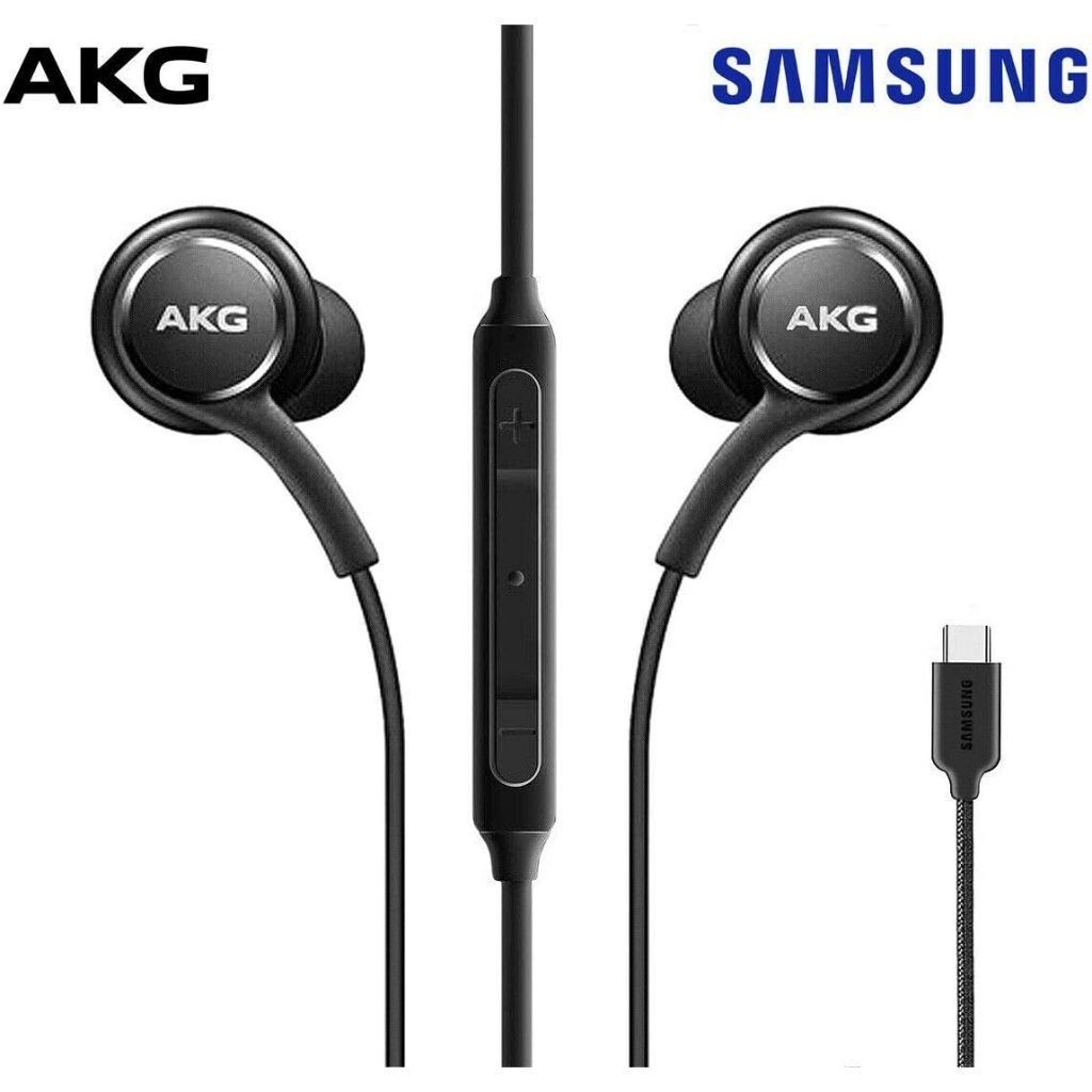 SAMSUNG 三星 AKG USB Type-C 耳機編織線入耳式 Type C HIFI 耳機帶麥克風音量控制適用於