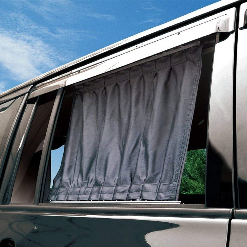 店長推薦  上下雙軌道汽車窗簾小轎車用遮陽簾車載側窗防曬隔熱紗窗網通用型