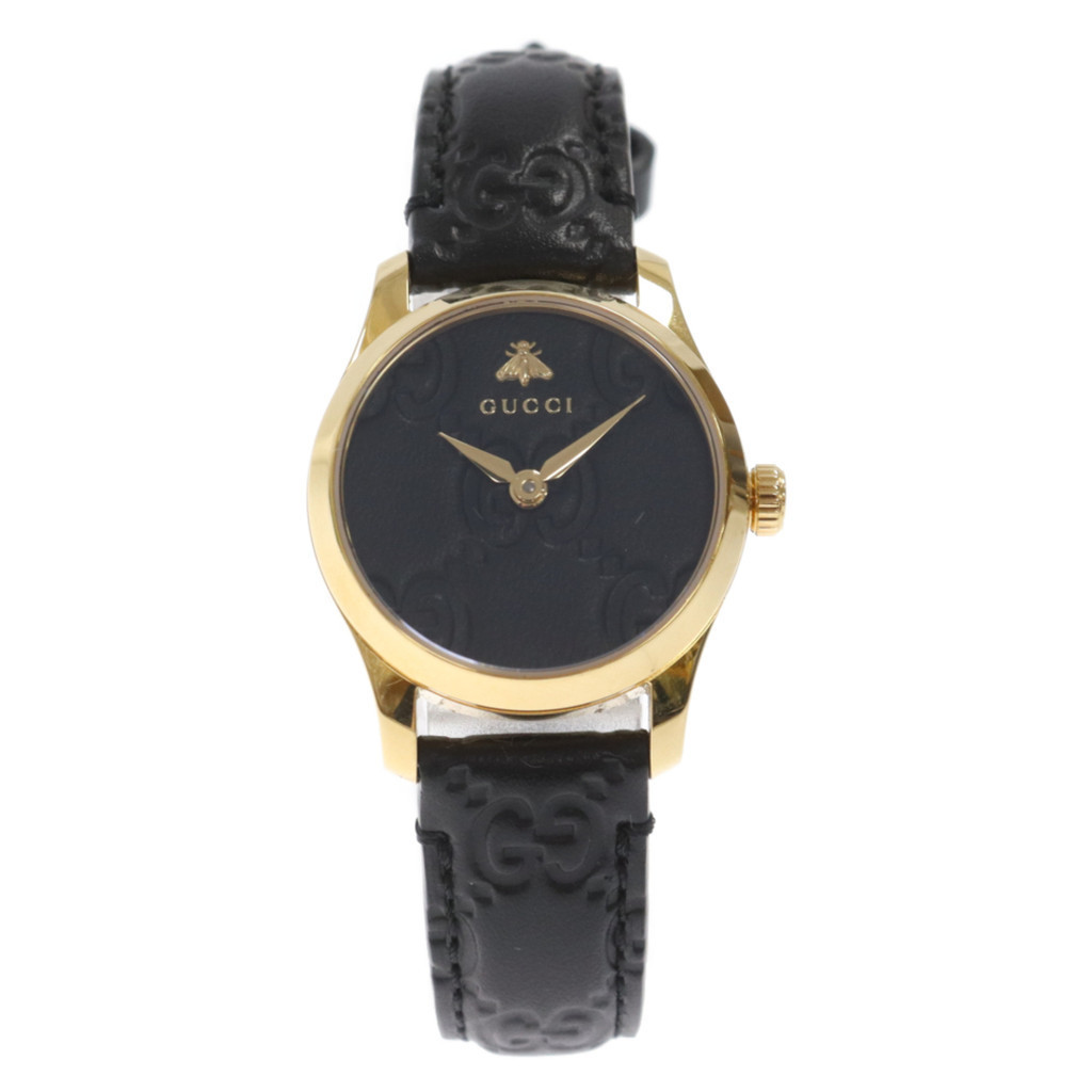 GUCCI 古馳手錶G-TIMELESS女用金色 黑色 日本直送 二手