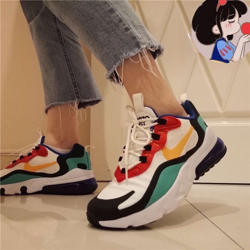 #實拍供應#Air Max 270 React 氣墊 黑白 奶茶色 雲朵棉花糖 男女鞋 跑步鞋 運動鞋親子鞋