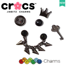 metal jibbitz crocs charm 黑色復古金屬鞋釦 時尚創意DIY鞋附件 charms button