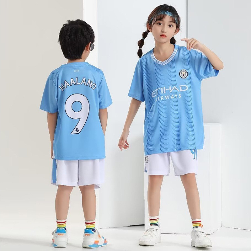 [Uhome]2023足球俱樂部兒童足球球衣套裝兒童運動服裝國家隊運動兒童足球製服足球訓練服