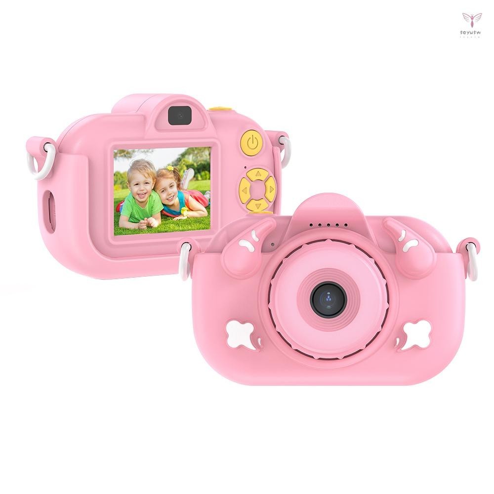 1080p 數碼相機兒童相機 12MP 兒童相機兒童雙鏡頭自拍相機男孩和女孩 2.0 英寸 IPS 屏幕生日禮物節日禮物