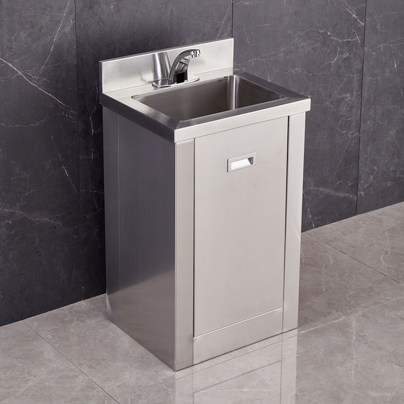 『 卡 門  』洗手池醫用不銹鋼一體感應洗手盆腳踏式單人雙人組合簡易洗水槽