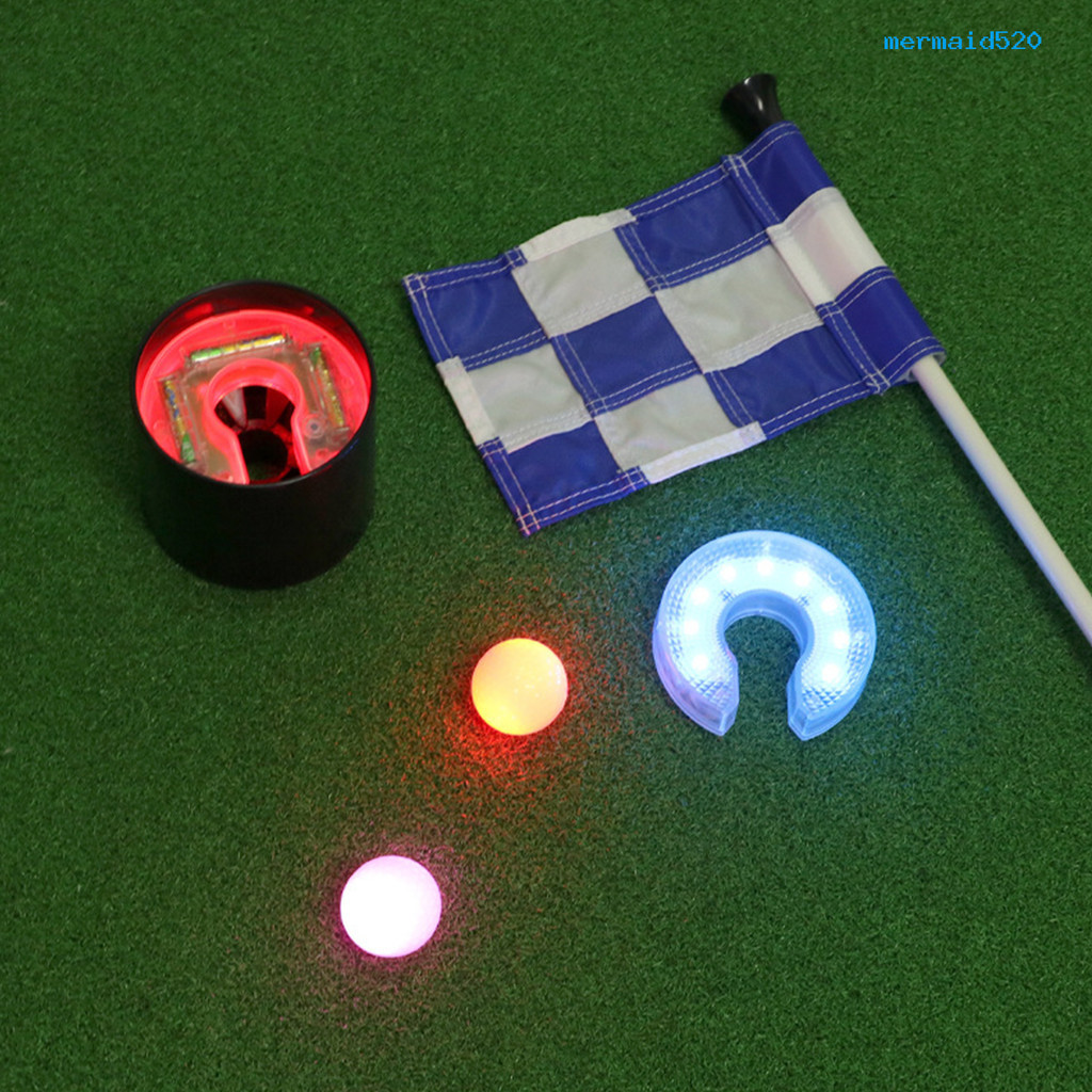 【攀登者】AMZ U型高爾夫球洞燈 七彩洞杯燈 高爾夫夜場果嶺練習器配件(頻道)