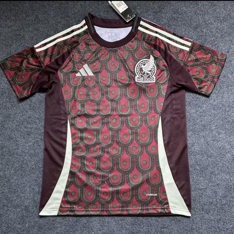 2美洲盃2024墨西哥墨西哥隊球衣2425球迷主場短袖足球上衣