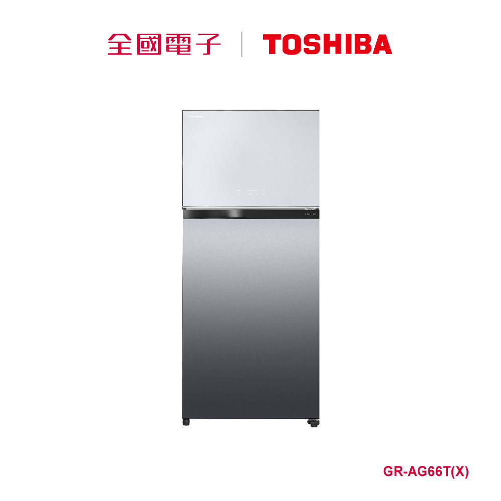 TOSHIBA608L鏡面雙門變頻冰箱  GR-AG66T(X) 【全國電子】
