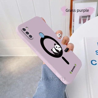 SAMSUNG 適用於三星 A11 M11 手機殼 TPU 大熊貓圖案防震軟新矽膠外殼