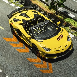 模擬1:24蘭博SVJ合金汽車模型模擬跑車擺件兒童玩具車